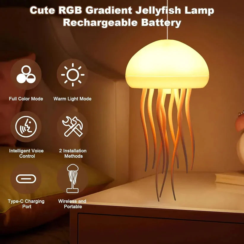 β¨ Ocean Glowβ’ Jellyfish Lamp β RGB Rechargeable Night Light